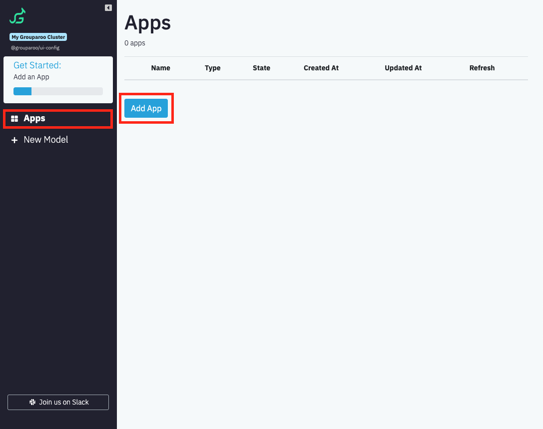 UI Config: Add App