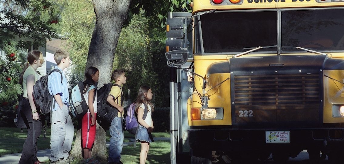 Waiting at the bus stop