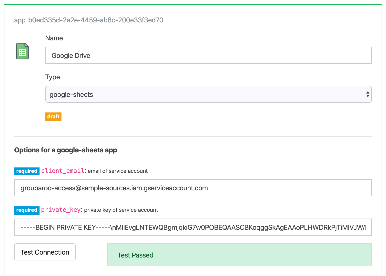 Creating a Grouparoo app for Google Sheets