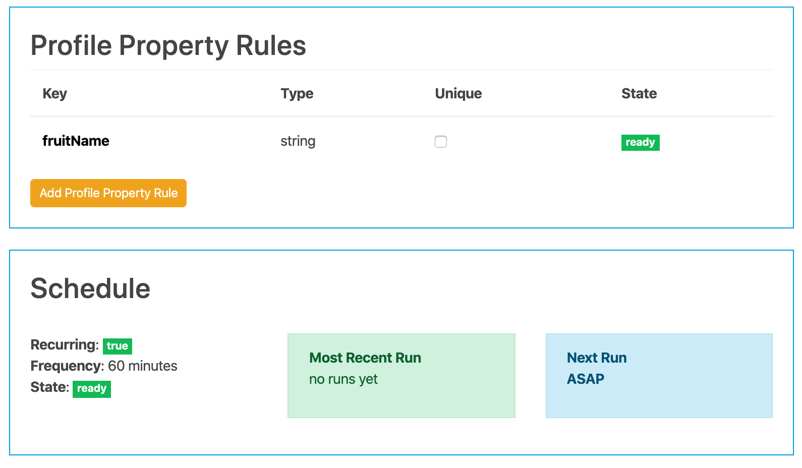 Google Sheet source rule and schedule