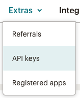 API Key option in Mailchimp Account